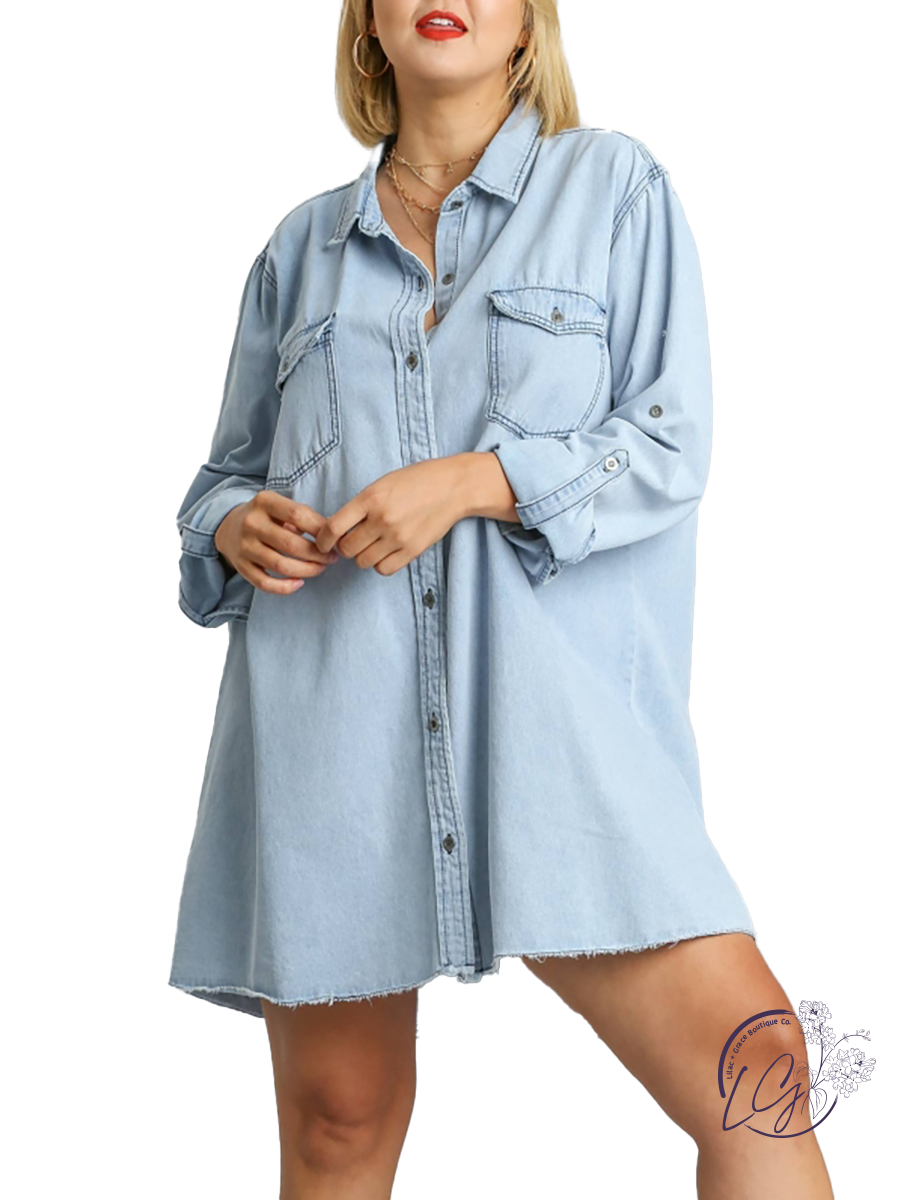 Curvy Good For Me Denim Dress