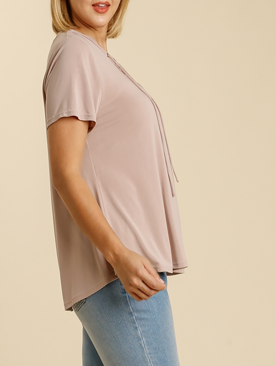 Curvy Don't Waste A Moment V-Neck Top