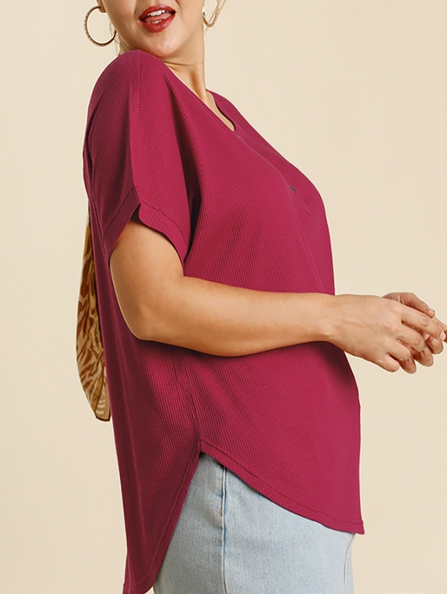 Curvy Here With You Short Sleeve Top