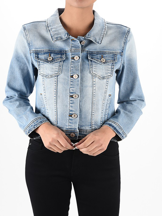 Curvy Zoey Denim Jacket by KanCan